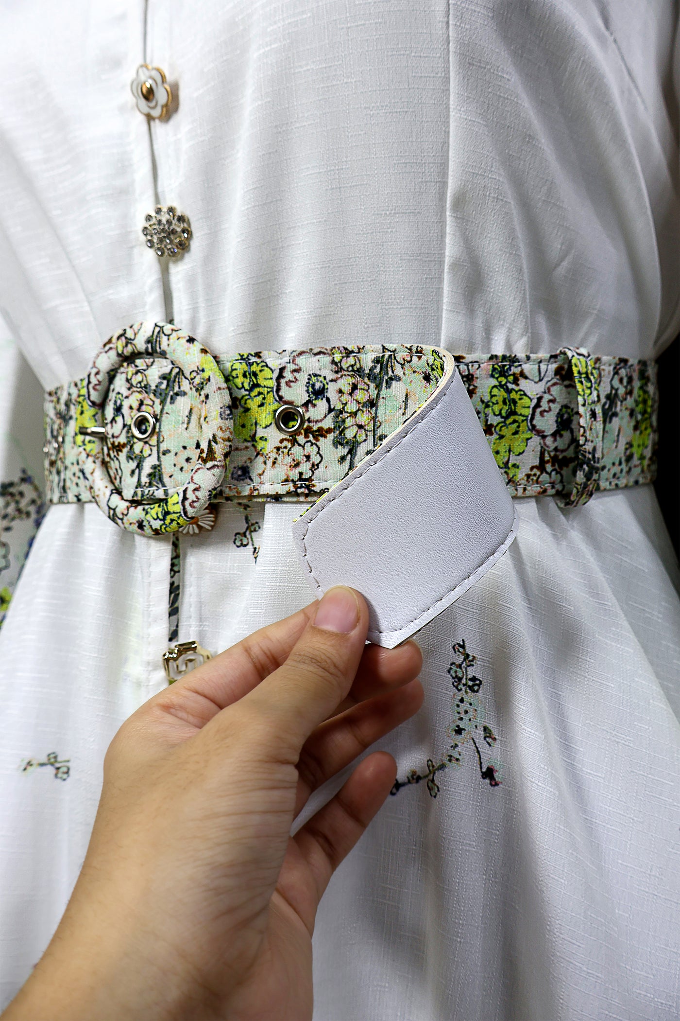 Floral French Printed A-Line Maxi dress for women with Long Balloon Sleeves