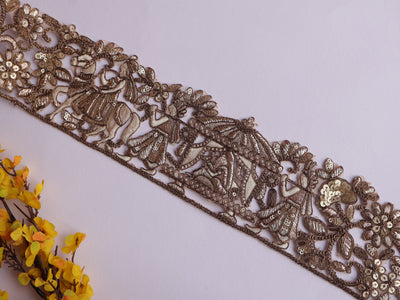 3 Yards - Indian Baraat Lace, Fancy Designer Trim 8.5cm Wide