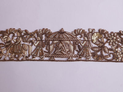 3 Yards - Indian Baraat Lace, Fancy Designer Trim 8.5cm Wide