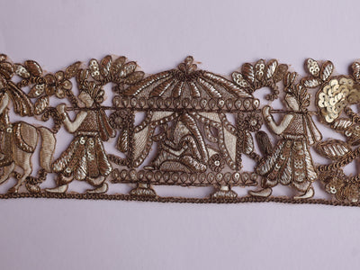 3 Yards - Indian Baraat Lace, Fancy Designer Trim 8.5cm Wide