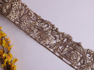 3 Yards - Indian Baraat Lace, Fancy Designer Trim 8.5cm Wide