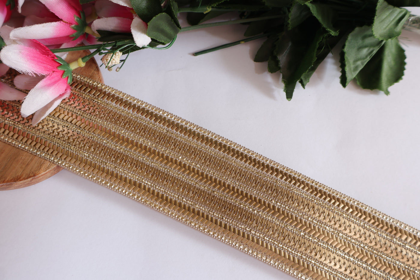 9 Yards - Golden Passementerie Decorative Lace Trim