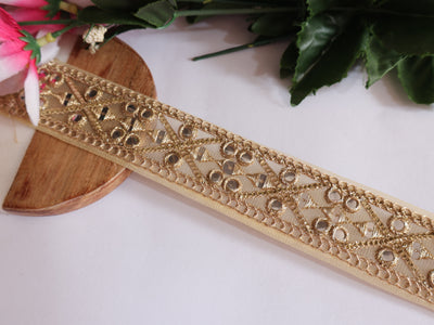 9 Yards - Antique Gold Sequin Decorative Lace Trim