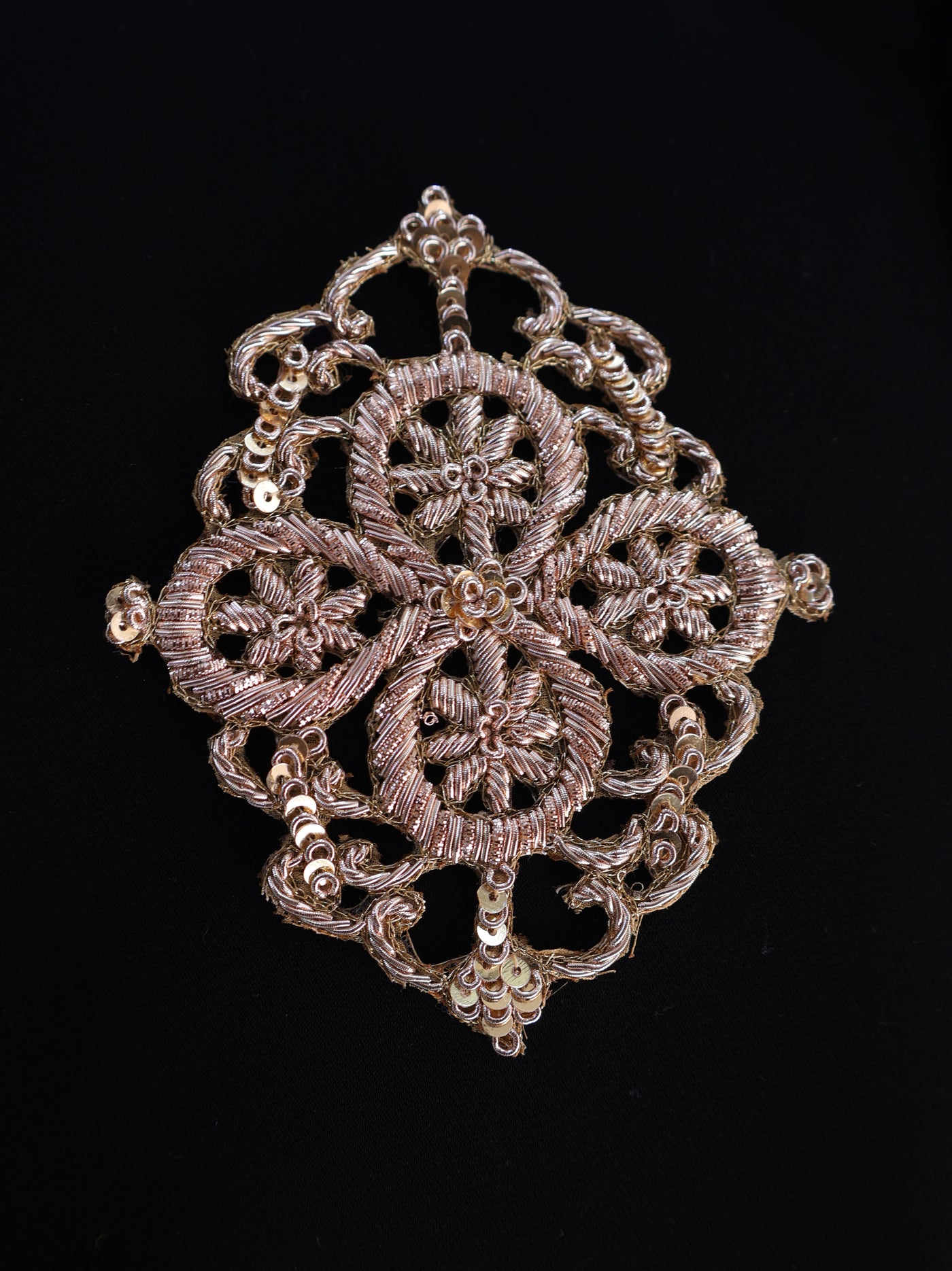 Gold Zardozi Embroidered Patch for Coats & Sherwanis (1 Pc)
