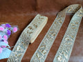 Gold Sequin Embroidered Trim: Indian Sari Border Lace, 9 Yards