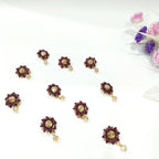 Floral Rhinestone Crystal Embellishments: Sewing Decoration, Garment Artwork (Pack of 10)