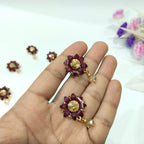 Floral Rhinestone Crystal Embellishments: Sewing Decoration, Garment Artwork (Pack of 10)