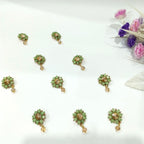 Floral Rhinestone Crystal Embellishments: Sewing Decoration, Garment Artwork (Pack of 10)