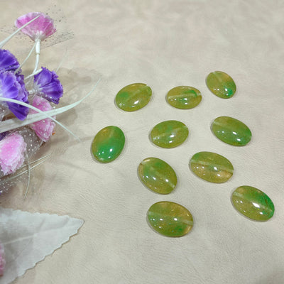 Sparkle Epoxy Resin Buttons: Red, Orange, Green Embellishments (Pack of 5)