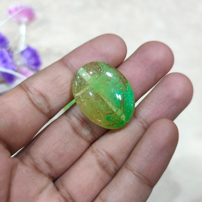 Sparkle Epoxy Resin Buttons: Red, Orange, Green Embellishments (Pack of 5)