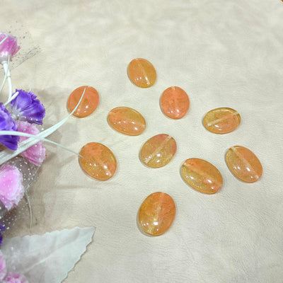 Sparkle Epoxy Resin Buttons: Red, Orange, Green Embellishments (Pack of 5)