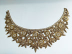 Embroidered Neckline Patch: Handcrafted Indian Sequin & Pearl Applique