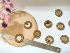 Mirror Beaded Applique Patches: Round Indian Zircon Embellishments - 10 Pc