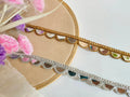 Scalloped Mirror Trim: Gold & Silver Indian Sari Lace (1.5cm)