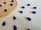Navy Blue Crystal Latkan Tassels: Indian Bridal Garment Charms (25pc)