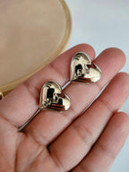 Heart Sew-On Buttons: Metallic Polished, 20mm (Pack of 10)