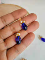 Navy Blue Crystal Latkan Tassels: Indian Bridal Garment Charms (25pc)
