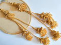 Gold Pearl & Crystal Cutdana Latkan Tassels: Indian Bridal Pair