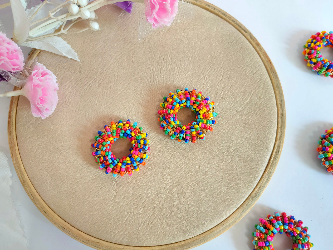 10 Pc Multi Color Beaded Applique Patches: Indian Sewing Embellishments