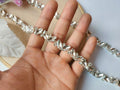 Crystal Rhinestone Trim: Silver Zircon Stonework Lace, 1 Yard