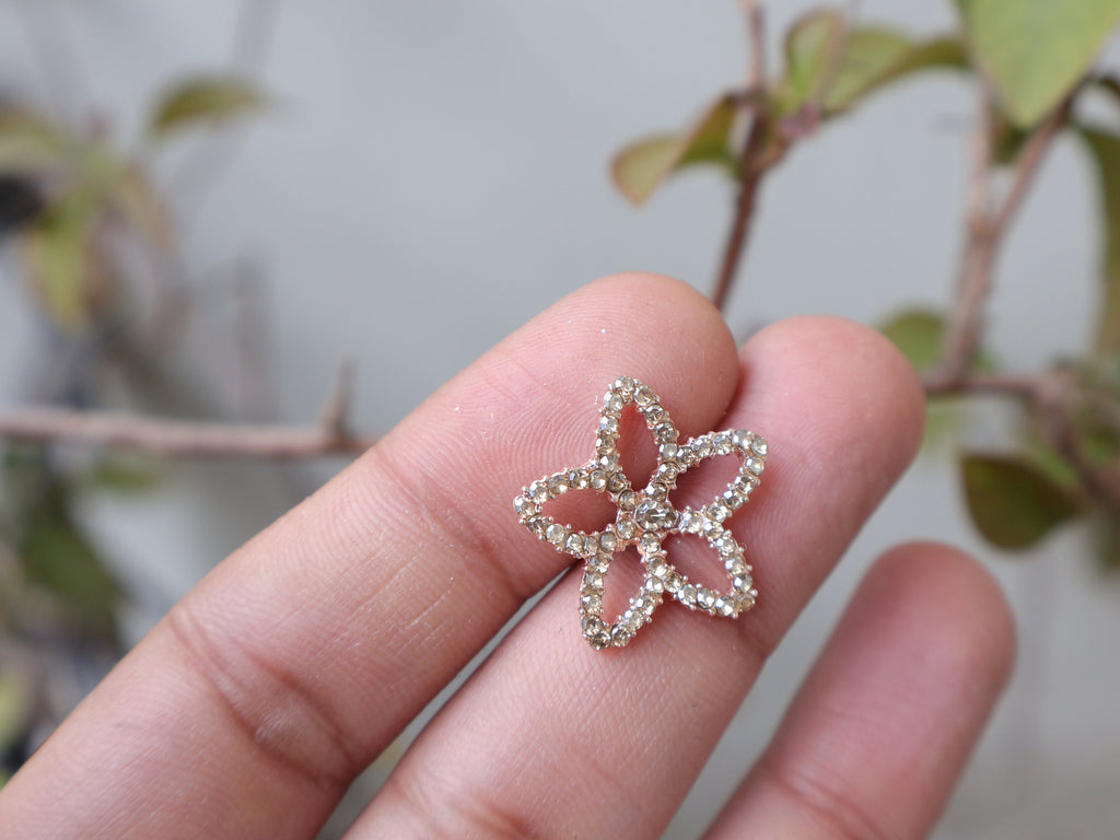 Golden Rhinestone Star Buttons: Metallic Sew-On Embellishments, 20mm (Pack of 10)