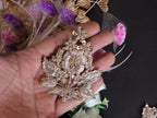 Gold Zardozi Embroidered Applique Patches: Indian Beaded Floral Embellishments (Set of 4)