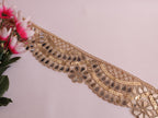 Golden Sequin Mirror Sari Border: Indian Wedding Trim, 7cm Wide