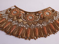 Zardozi Embroidered Neckline Applique: Indian Sew-On Patch