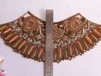 Zardozi Embroidered Neckline Applique: Indian Sew-On Patch