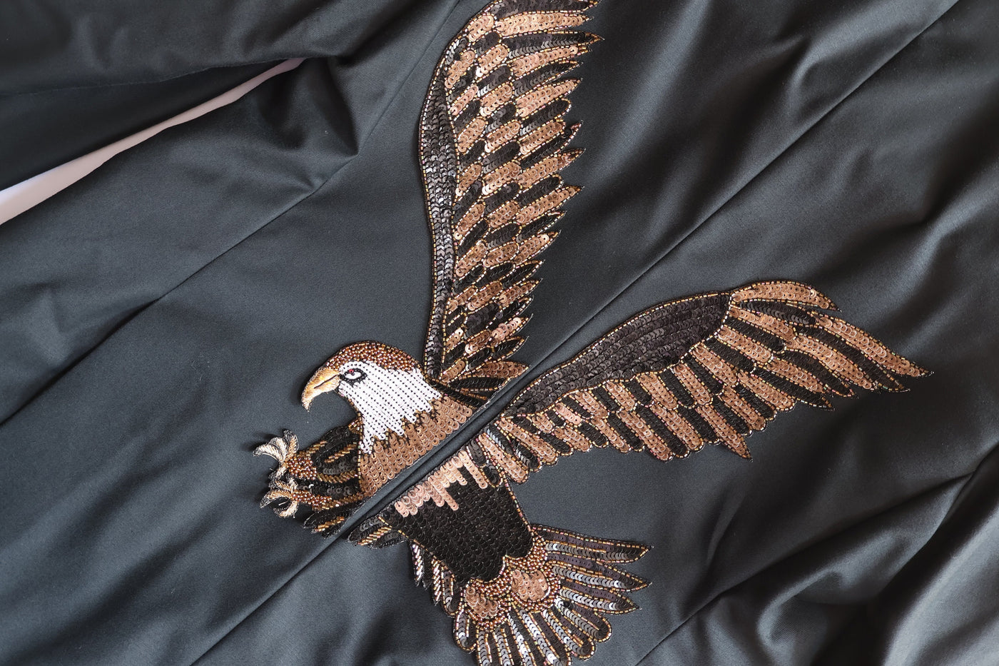 Flying Eagle Sequin Work Embroidered Indian Applique Patch