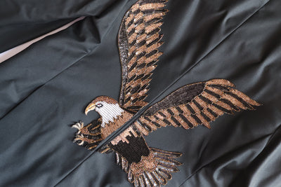 Flying Eagle Sequin Work Embroidered Indian Applique Patch