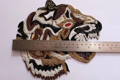 Tiger Applique Sew on Patch, Handcrafted Embroidery Artwork - 1 Pc