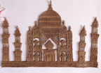 Taj Mahal Applique Patch, Embroidered Zardozi Knotwork, Handmade