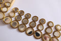 Mirror Work Trim Border: Golden Indian Lace Trim (5cm Wide)