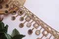 Rose Gold Mirror Sari Border: Indian Wedding Dress Embellishment