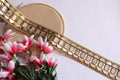 Golden Mirror Cutwork Trim: Indian Sari Border, Wedding Embellishments