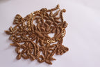 1 Pair Zardozi Embroidered Sequin Applique Patch: Baroque Gold Set
