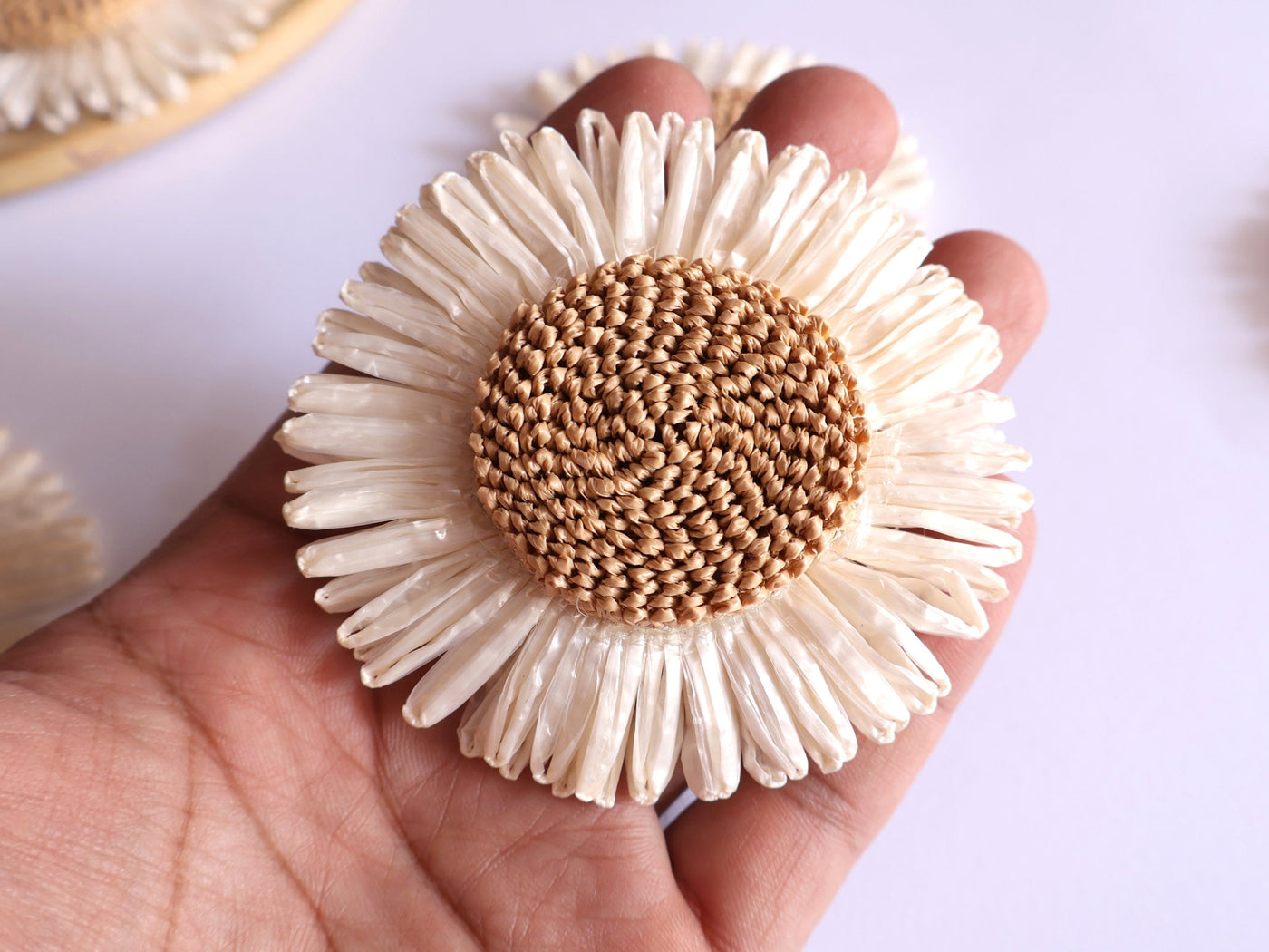 Set of 5 - Floral Boho Decorative Handmade Patches 8cm Wide