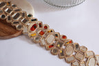Rose Gold Mirror Cutwork Sari Trim: Indian Sewing Border, 3cm Wide