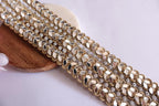 Gold Mirror Sari Border: Vintage Indian Trim, 5cm Wide