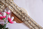 Gold Mirror Sari Border: Vintage Indian Trim, 5cm Wide