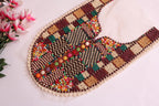Boho Embroidered Neckline Patch: Beaded Indian Ethnic Applique