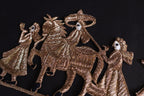 Zardozi Applique Patch: Indian Wedding Groom on Horse Sew-On