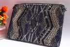 Beaded Embroidered Pouch: Handmade Indian Metallic Boho Bag