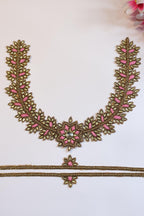 Embroidered Neckline Patch with Sleeves: Indian Stonework Applique