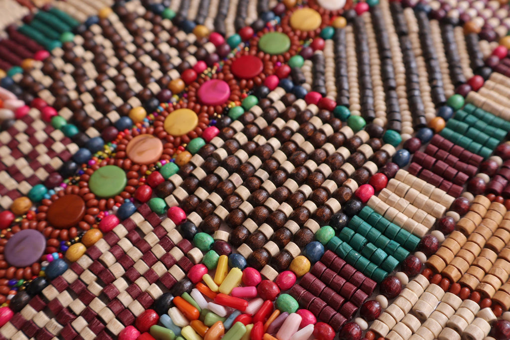 Boho Embroidered Neckline Patch: Beaded Indian Ethnic Applique