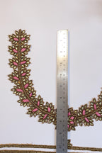 Embroidered Neckline Patch with Sleeves: Indian Stonework Applique