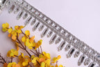 Silver Mirror Lace Trim: Handcrafted Indian Embellishment (4.5cm)