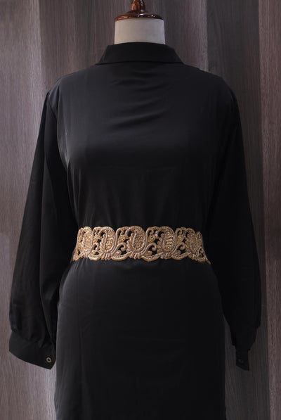 Luxury Baroque Zardozi Embroidered Belt for Party Dresses 7cm Wide