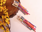 Rainbow Crystal Beaded Latkan Pair: Indian Sari Embellishment